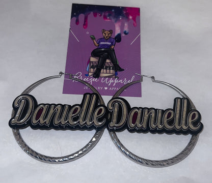 Large nameplate Earrings