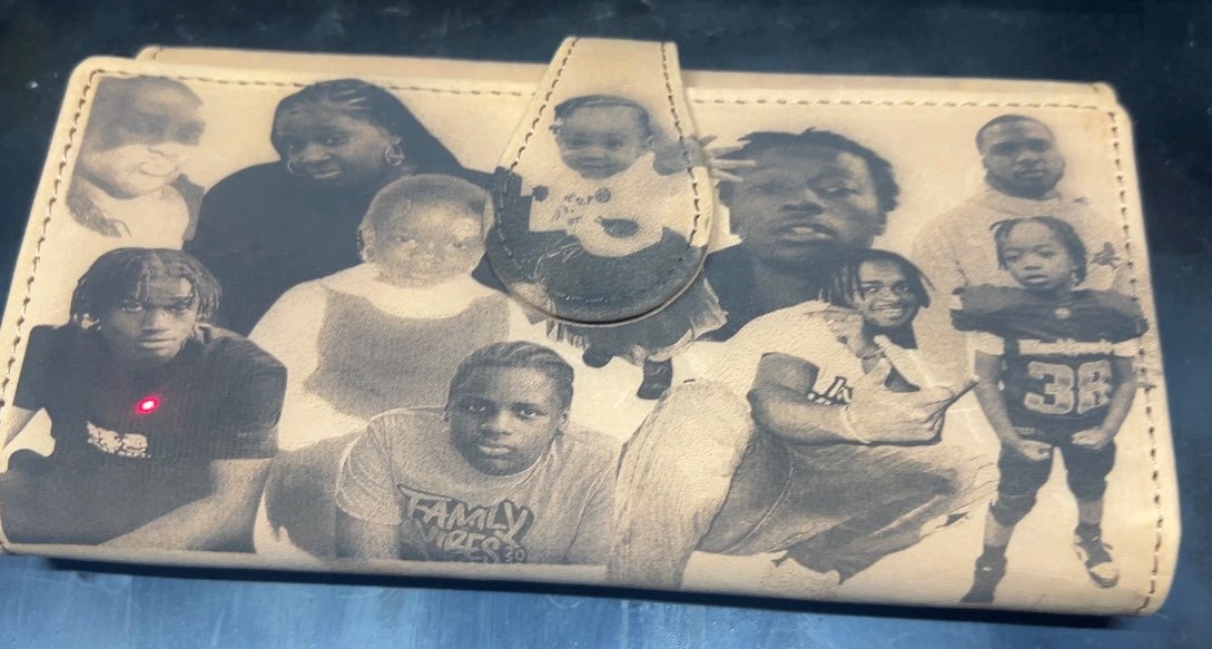 Engraved photo wallets (for him and her)