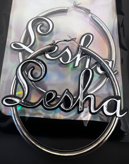 Large nameplate Earrings