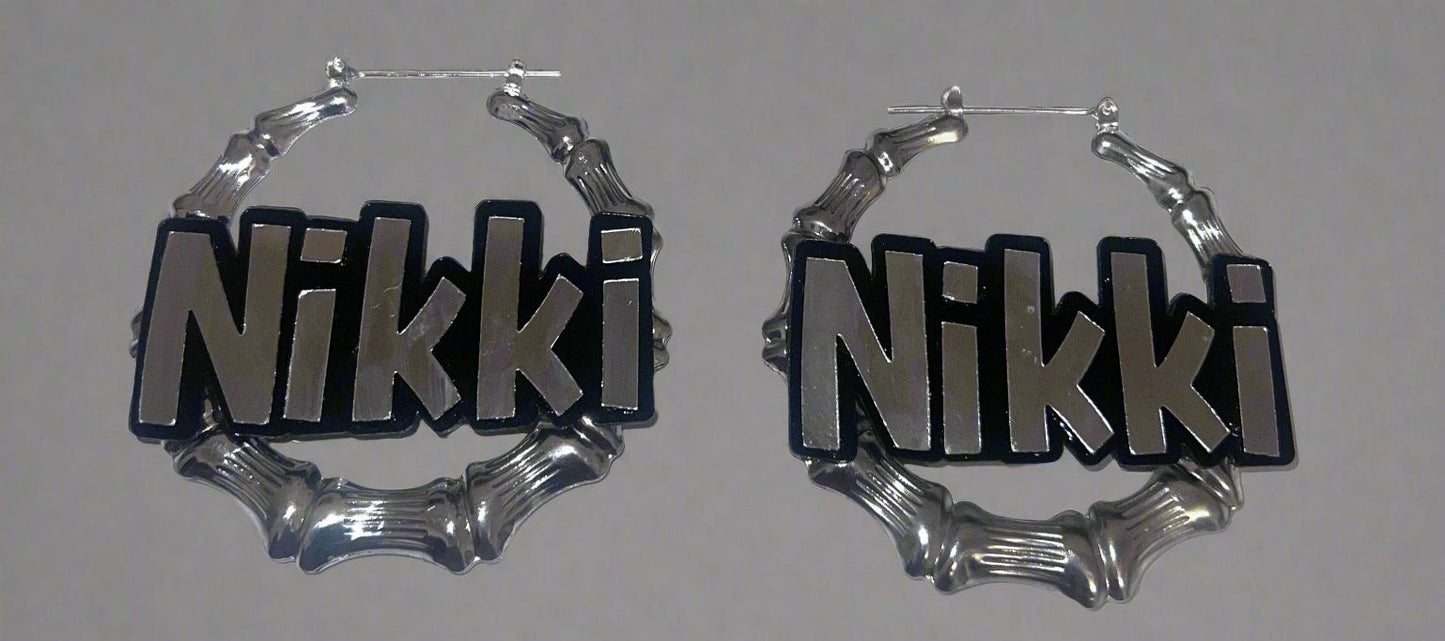 Large nameplate Earrings