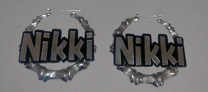 Large nameplate Earrings